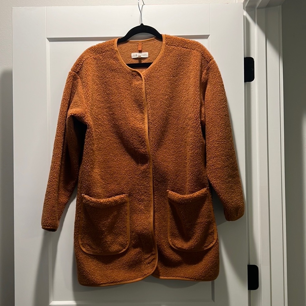 Burnt Orange Lou & Grey Sherpa Coat